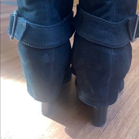 Black leather double boot cut design - Picture 8 of 11